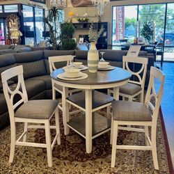 Ch Dining Table W/ 4 Chairs 