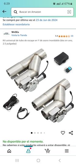 Kit universal de tubo de escape en Y de acero inoxidable (dos en uno, 2.5 pulgadas