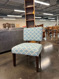 Blue Occasion Chair without Arms
