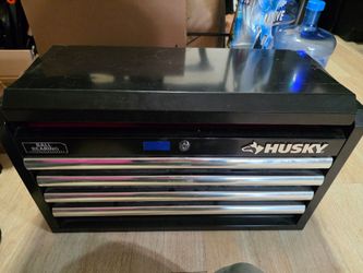 Husky Toolbox and Dewalt Ratchet Set