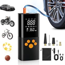 Portable Tire Inflator Air Compressor and 25000 mAh Power Bank, 180PSI Air Pump