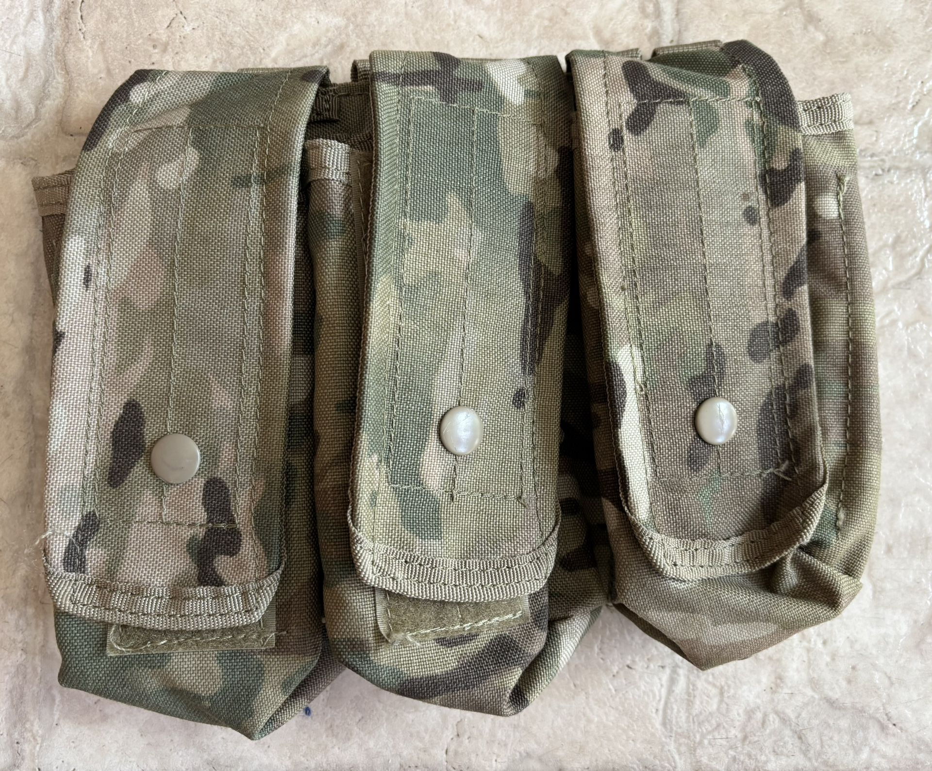 Military Surplus Multicam Triple Mag Pouch