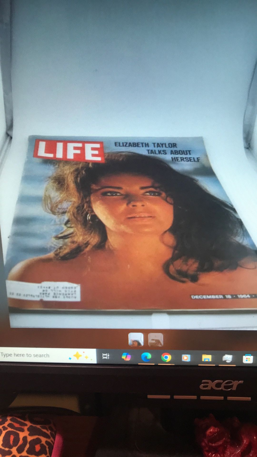 Life Magazine: Elizabeth Taylor Talks About Herself; December 18, 1964 (Vintage)