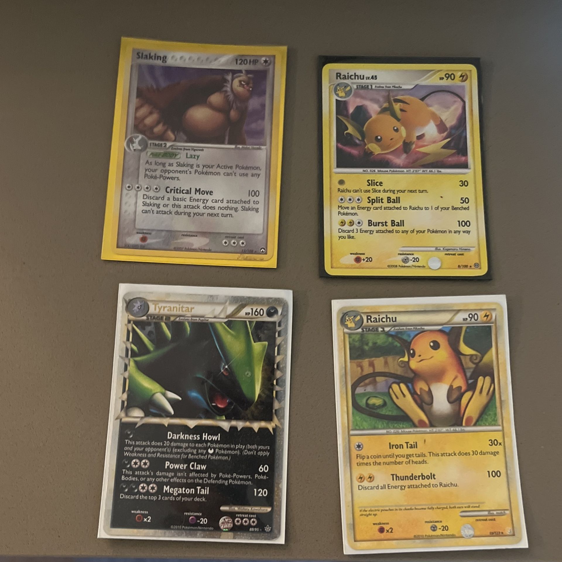 4 OG Pokémon Cards Good Condition