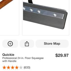  Professional 24 in. Floor Squeegee with Handle