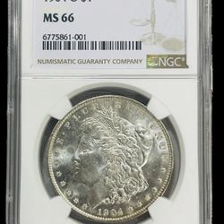 1904 O Morgan Silver Dollar NGC MS66