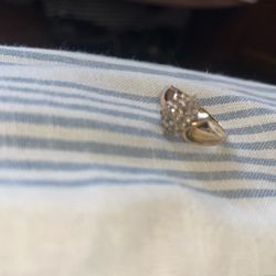 Ring 10k Gold And Diamonds Real Size 9