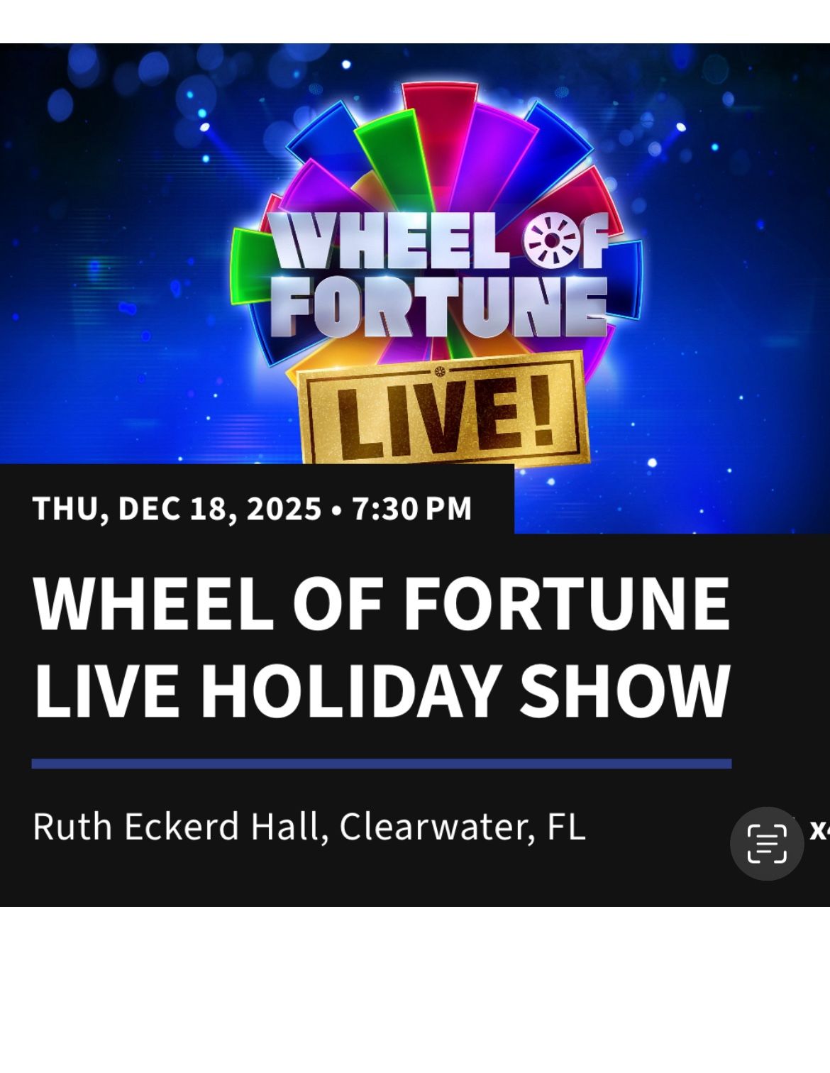 4 Wheel Of Fortune Live Show Tickets