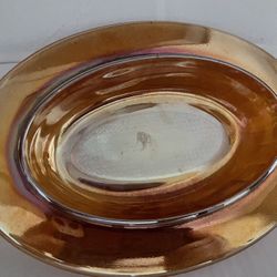 Carnival Marigold  Irridesent Collectable Glass Dish