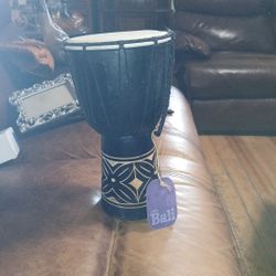 Percussion Bongo Djembe Hand Drum Circle Instrument Carved Mahogany 