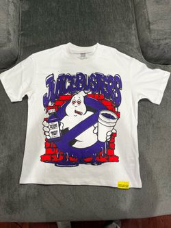 Awful lot of cough syrup purple and white graphic tee