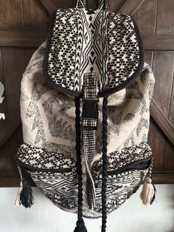 Black and cream woven Aztec-print Mossimo Supply Co. Backpack