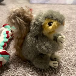 New 6” Cute Grey Tree Squirrel Plush Stuffed Animal for Pets Children Toy Gift