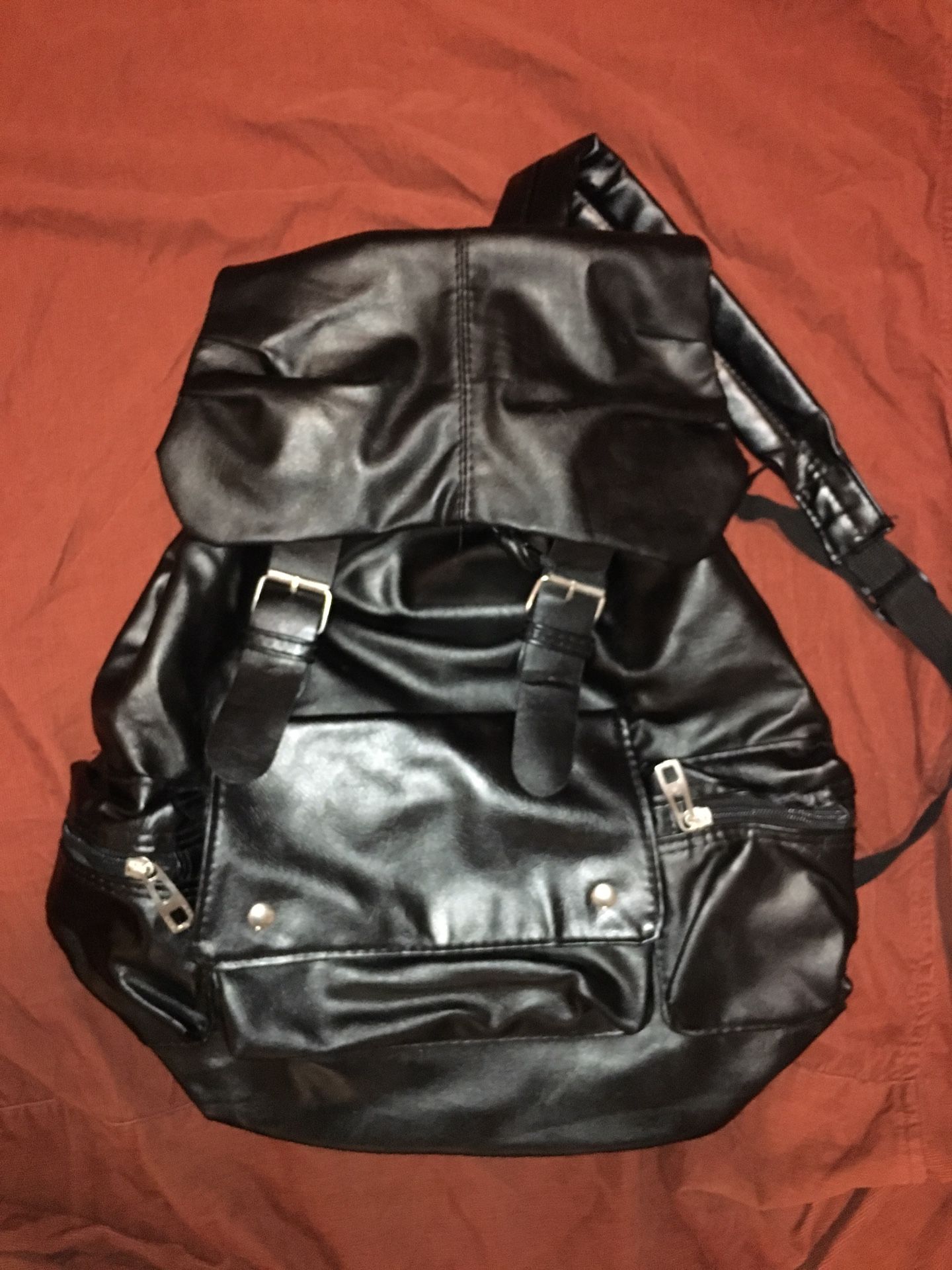 Leather backpack