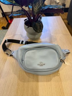 Coach Court Belt Bag (Fanny Pack) – Waterfall Grey Leather