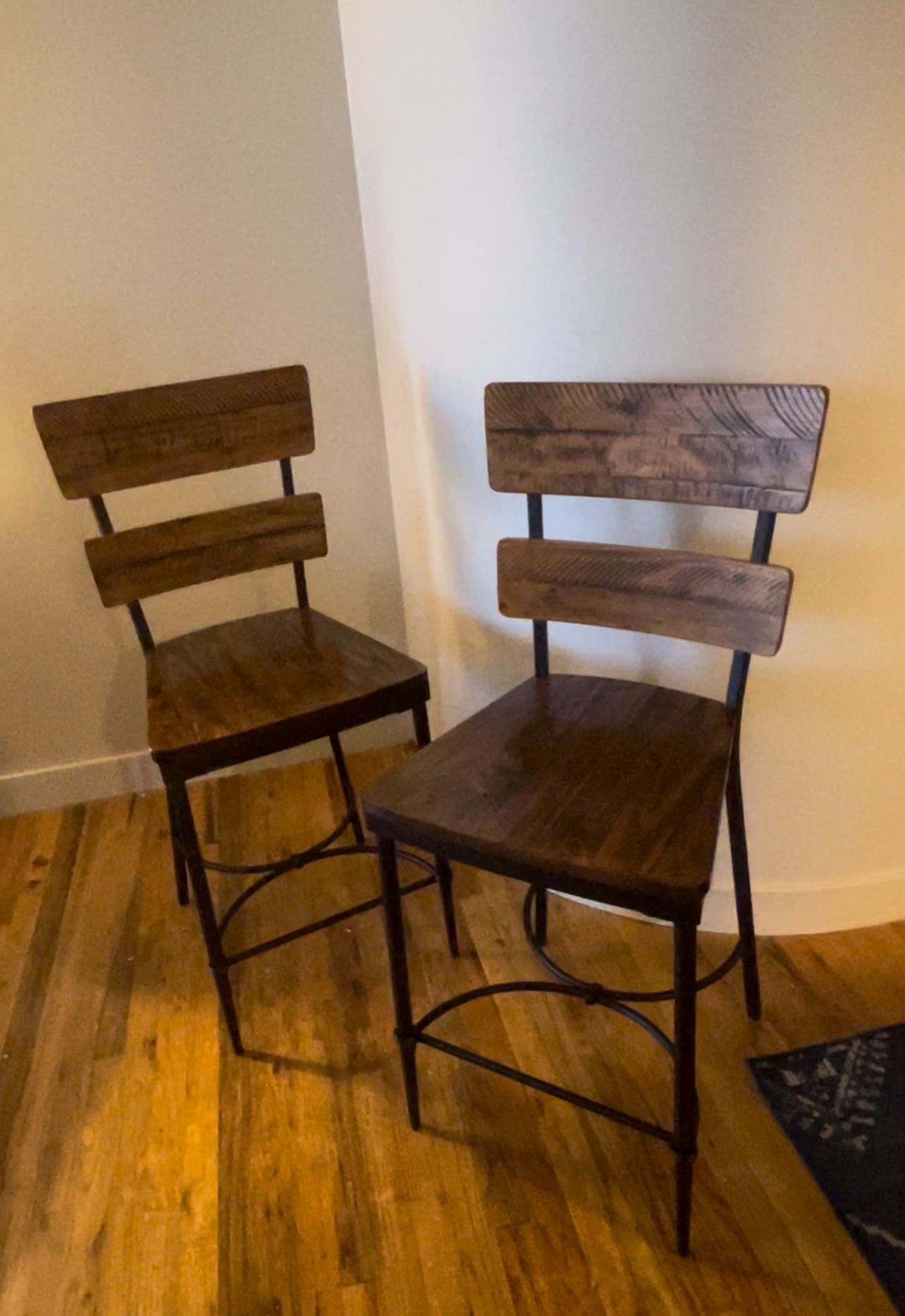 Four Wood Counter Stools