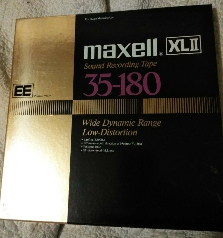 LOT of 4 MAXELL XL-I 35-180B REEL TO REEL TAPES 10.5 METAL REEL 3600 FT