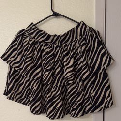 Zebra Layered Mini Skirt 