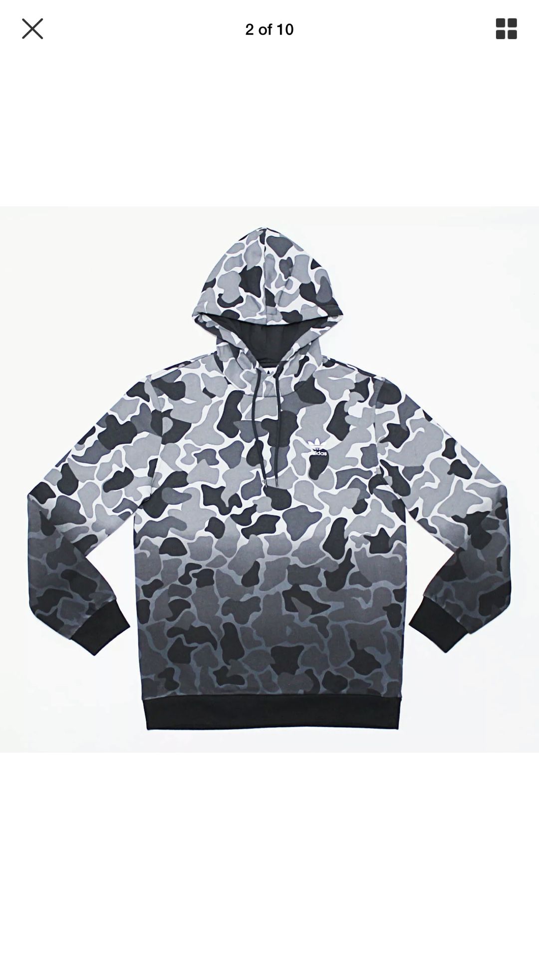 NWT Adidas Grey Camouflage Hoodie Sweatsuit