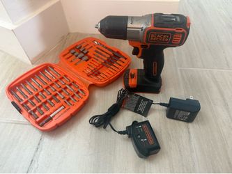 BLACK+DECKER BDCDE120 Drill, Charger & Bit Set – Untested