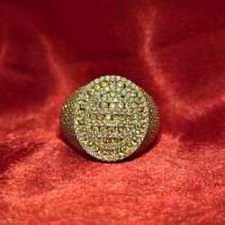 10k Yellow Gold Diamond Round Cut Ring 2.47 ctw