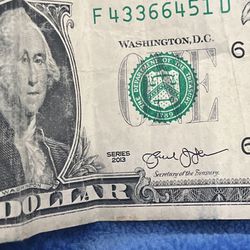 2013 one $ bill