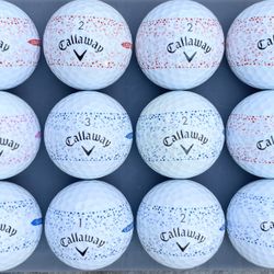 1 Dozen Callaway Splatter Dot SuperSoft Golf Balls Excellent Clean Condition 