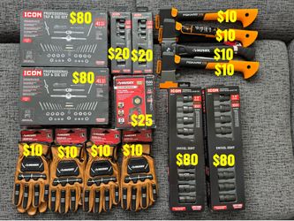 Icon Tools New Condition Prices Are Labeled In The Picture Wrench Set Lights Sockets. If interested in all i can do $400 Firm