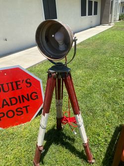 Custom floor lamp and sign