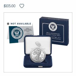 Sealed US Mint 250th Anniversary Navy American Eagle Silver Proof Coin 