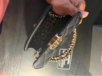 Black quilte purse