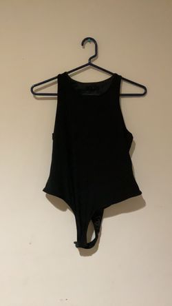 2 saints black sleeveless women’s small bodysuit