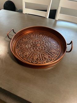 Copper Tray with Handles