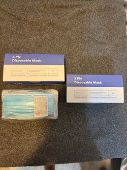 3 Ply Disposable Face Masks 50-Pack
