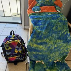 Kid Sleeping Bag & Sports Backpack