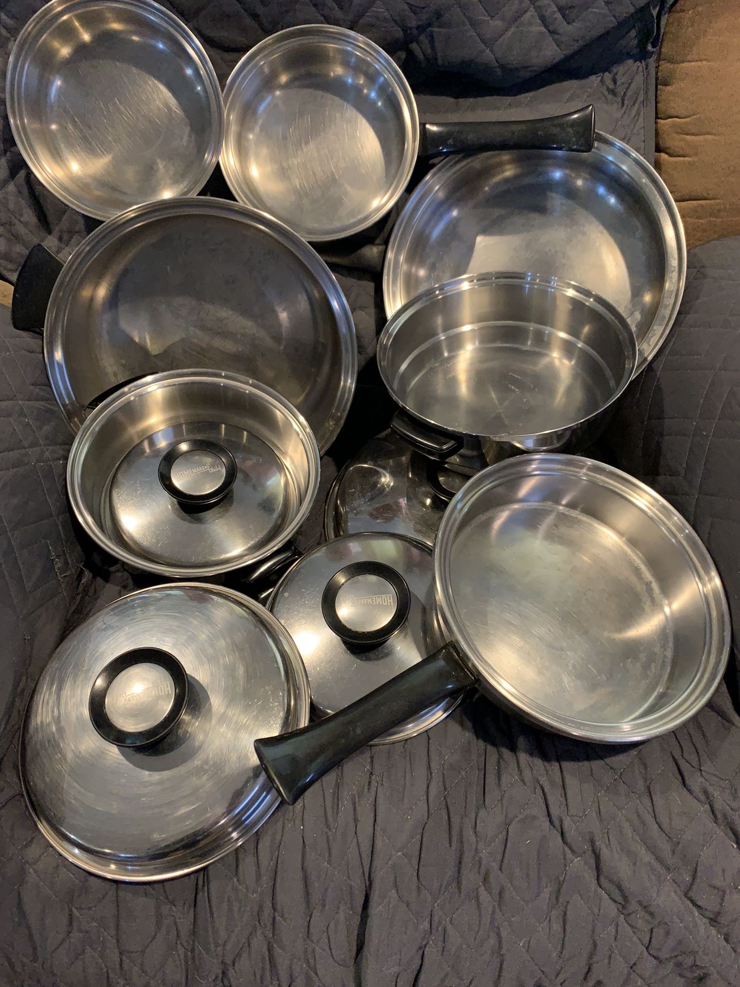 Vintage Stainless Steel Homemakers Guild Of America Pots And Pans