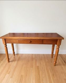 Vintage wood table / Foyer Table, writing desk / country style  4ft long  (smoke free home)