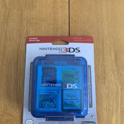 Nintendo 3DS 2DS DS Compact Game Case Clear Blue Storage 16 Cards Travel Pack