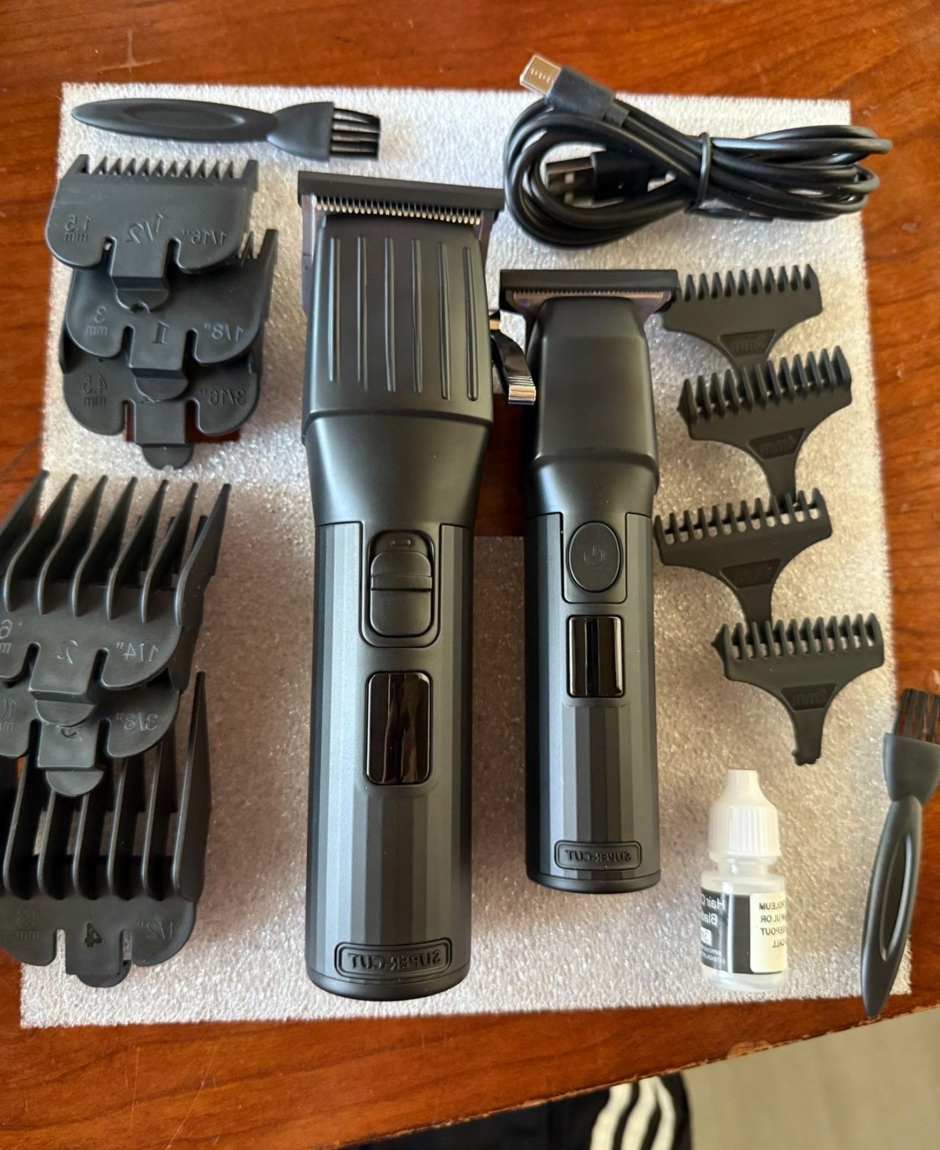 New Full kit Hair Clippers LCD display with Cape