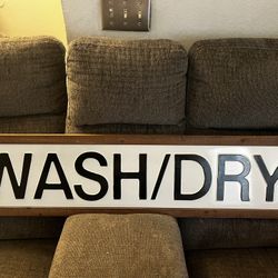 Wash N Dry Metal N Wood Sign 