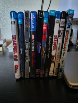 Movies (blue-ray) and one game for PlayStation