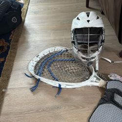 Women’s Lacrosse Goalie Stick Helmet Thigh Pads 