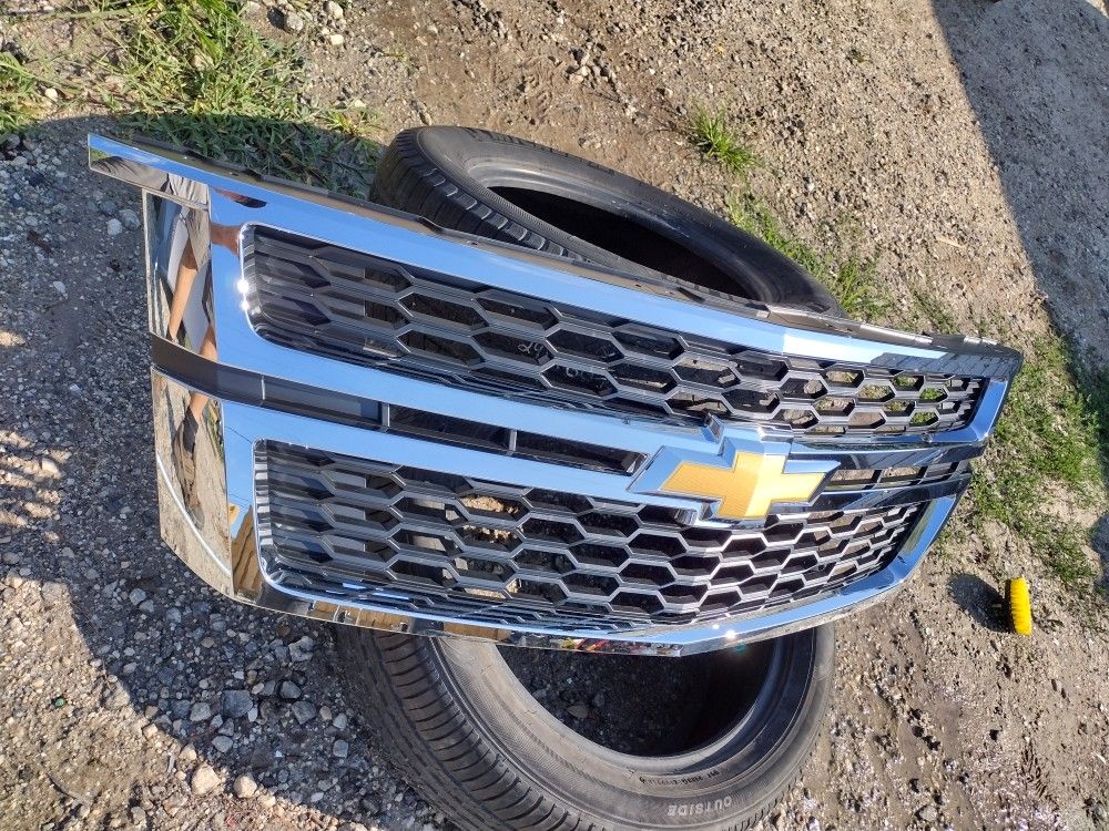 2015 To 2020 Chevy Tahoe Or Chevy Suburban Chrome And Black Front Grill With Chevy Emblem OEM Part