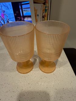 x8 plastic peach coloured patio cups