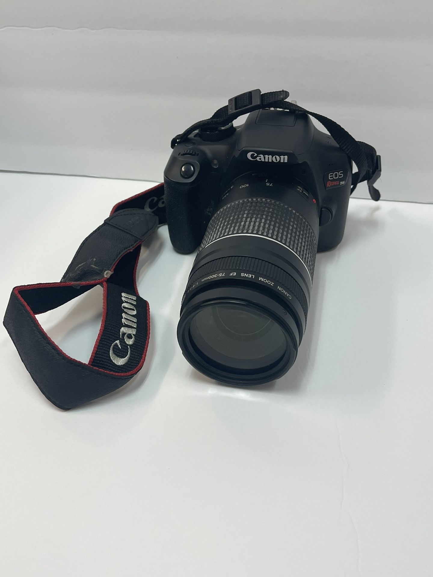 Canon Rebel T6 DSLR digital camera with 75 300mm Ill zoom EF - Main Image