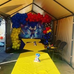 Sonic Decoración Garlan Balloons Paty Decorations