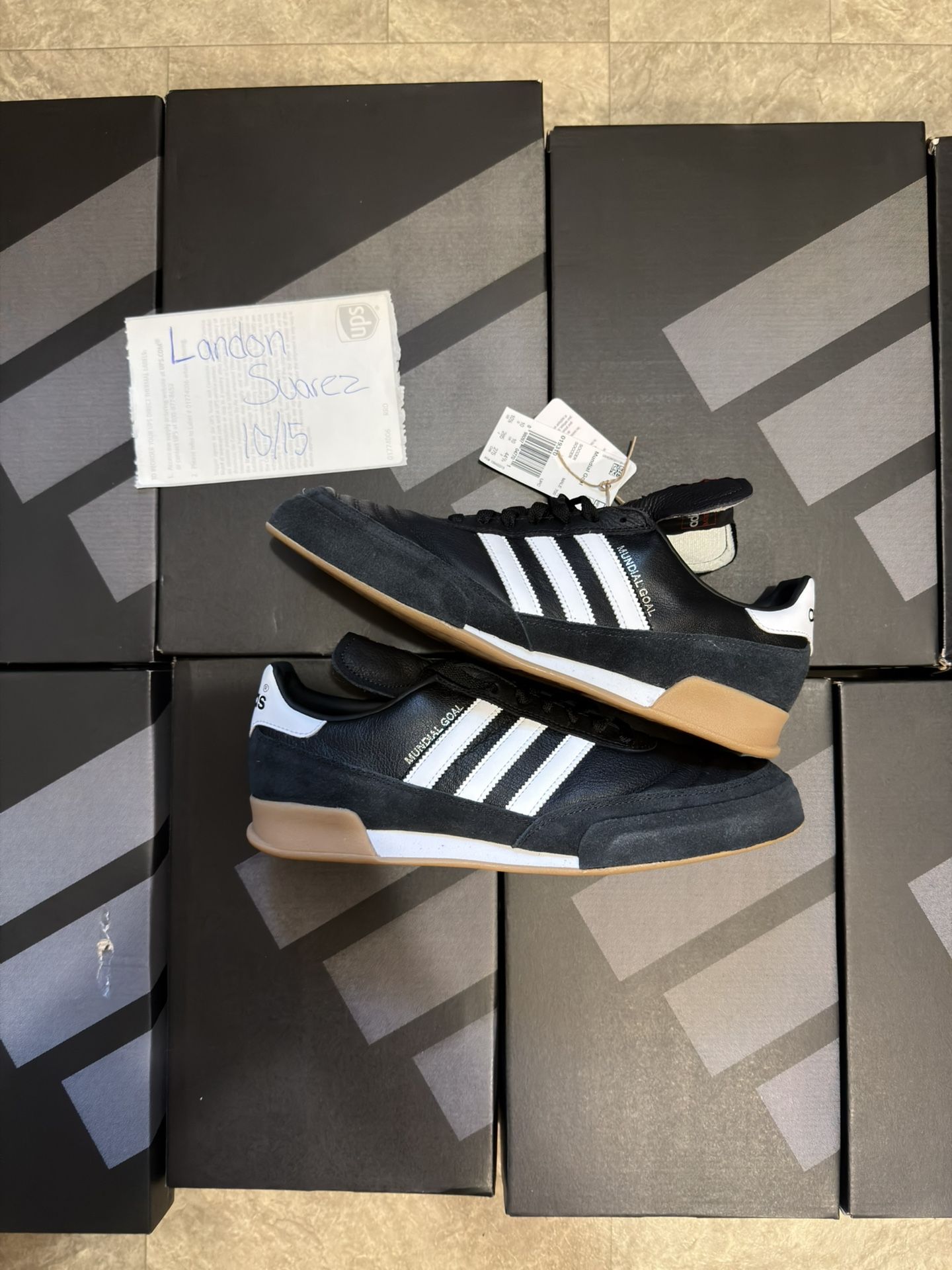 Adidas Mundial Goal ‘Core Black’ Indoor Soccer Shoes Sizes 9.5-13 Futsal Men’s