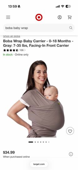 Boba Wrap Baby Carrier – Gray