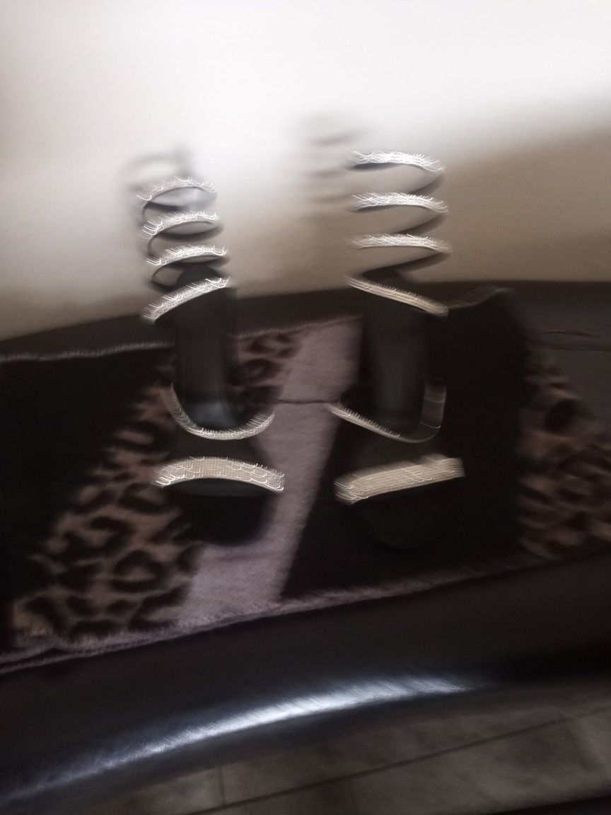 Black and Silver Heels