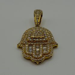 Hamsa Pendant Diamonds 